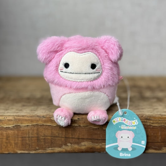 Squishmallow Micromallow Brina Pink Bigfoot New With Tags Small Yeti 2.5"