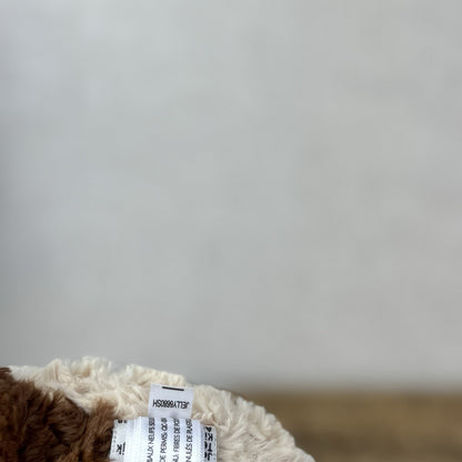 Jellycat Tuffet Dog - Medium Brown Beige Dog Plush Textured Soft Toy Retired 12"