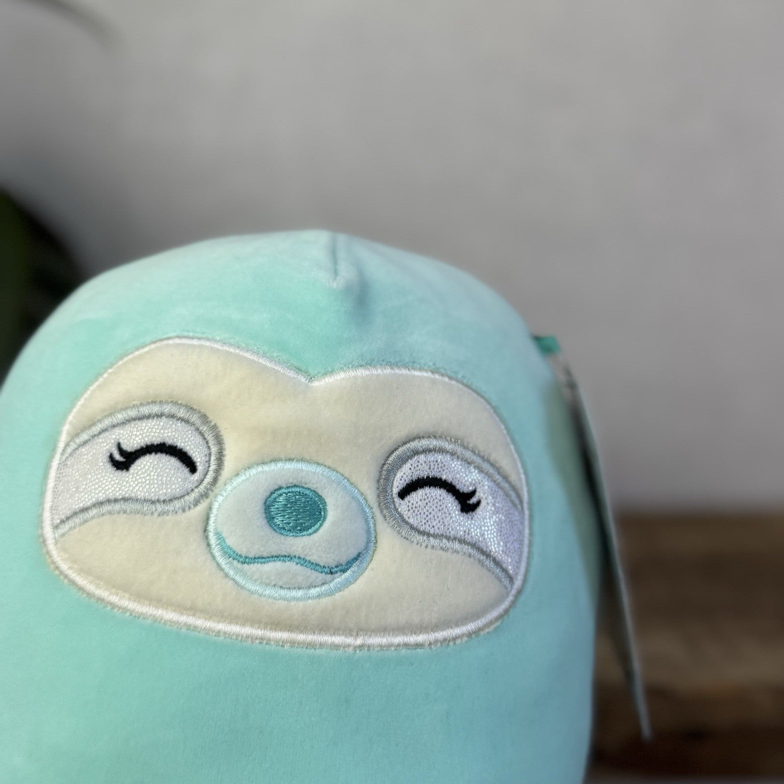 Squishmallow Aqua The Mint Sloth - Smiley Sloth Blue Squish Small Size Cute 7.5"