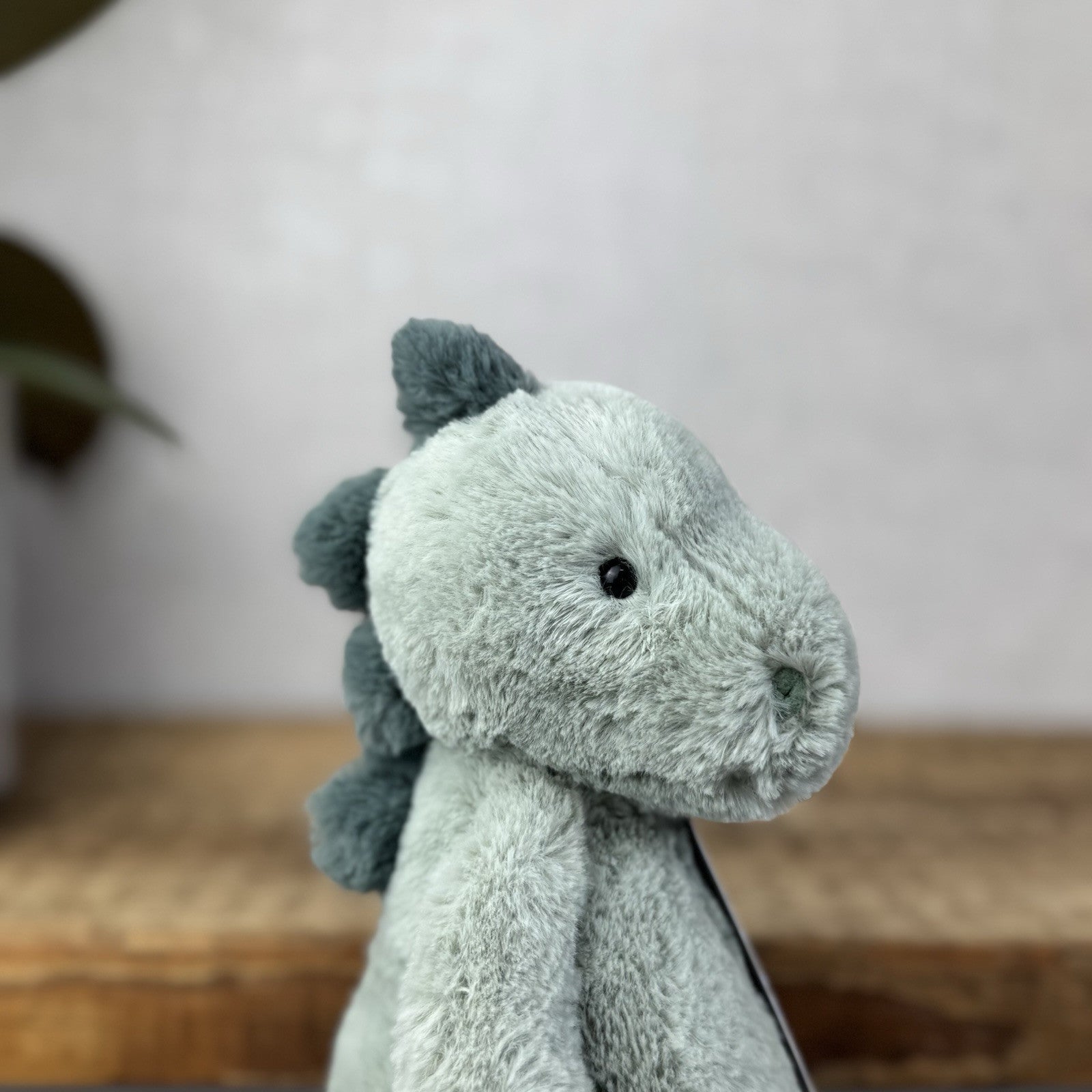 Jellycat Small Puffles Dinosaur - Small Light Green Super Soft Dinosaur Plush 9"