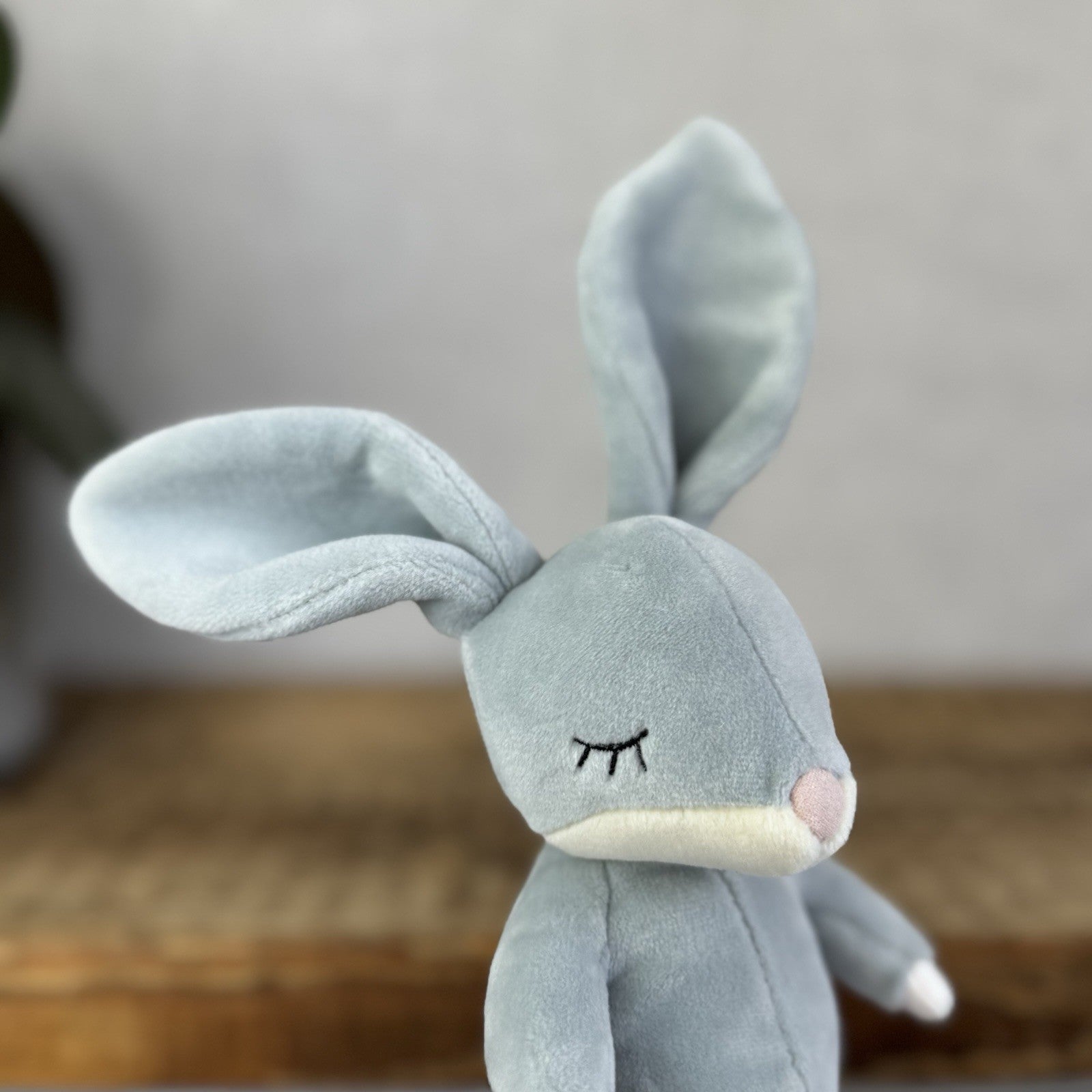 Jellycat Minikin Bunny Rabbit Grey - Tiny Small Velour Bunny Beanie Retired 6"