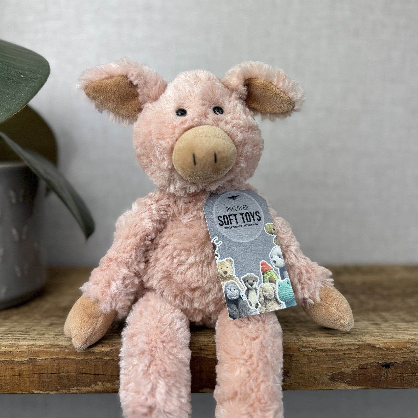 Jellycat Small Pickles Piglet - Vintage Jellycat Pig New Without Tags 12"