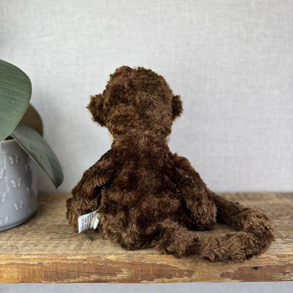 Jellycat Medium Skiffles Monkey - Vintage Textured Beanie Monkey Soft Toy 16"