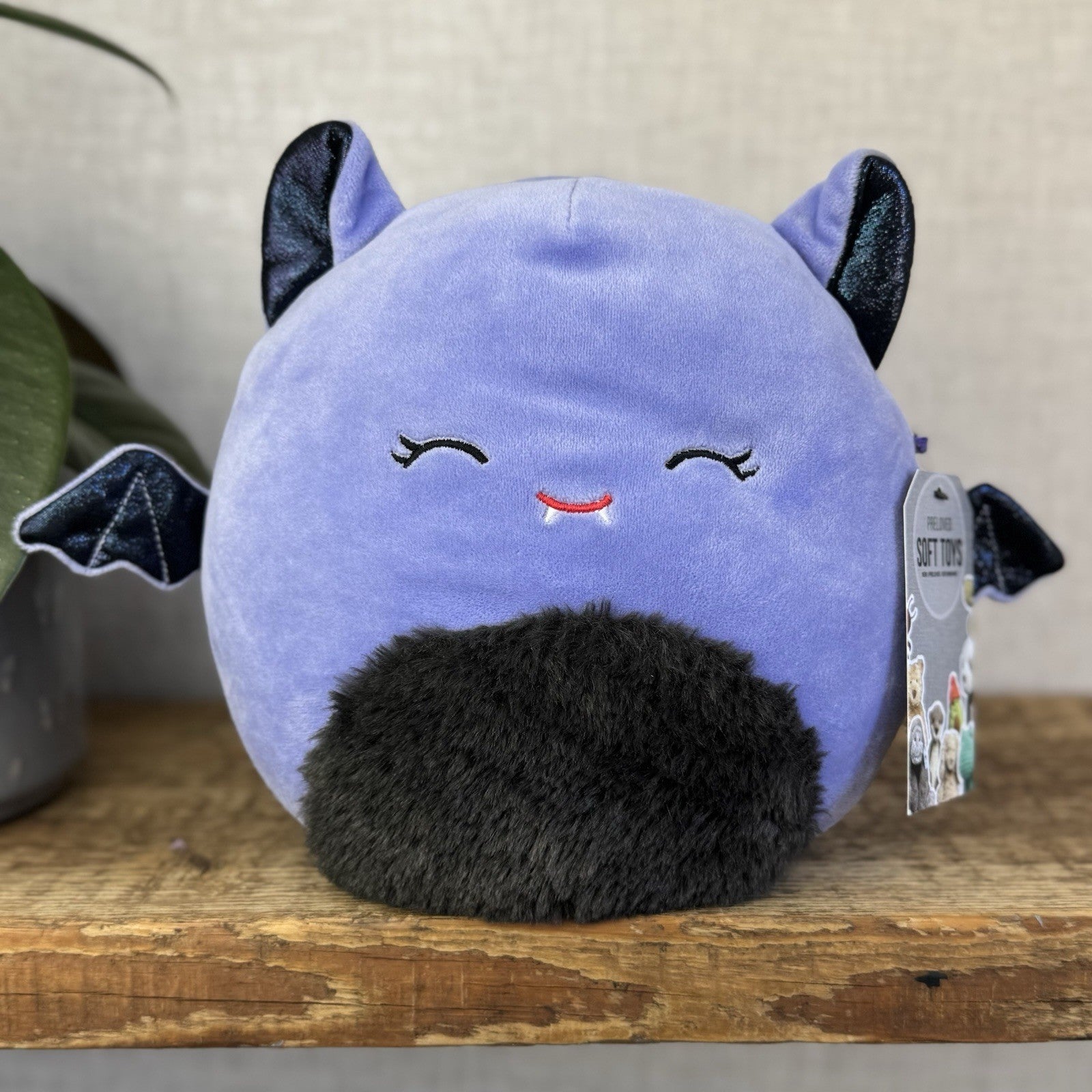 Squishmallow Jody The Purple Bat, Black/Puprle Bat Squish Small Spooky Cute 7.5"