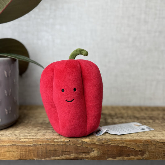 Jellycat Vivacious Red Pepper - Bell pepper Velour - Play Food Collectible 5”