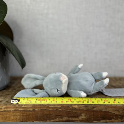 Jellycat Minikin Bunny Rabbit Grey - Tiny Small Velour Bunny Beanie Retired 6"