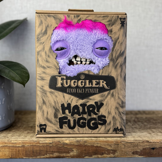 Fuggler Hairy Fugg Squidge - Purple Funny Ugly Monster Pink Hair With Box 