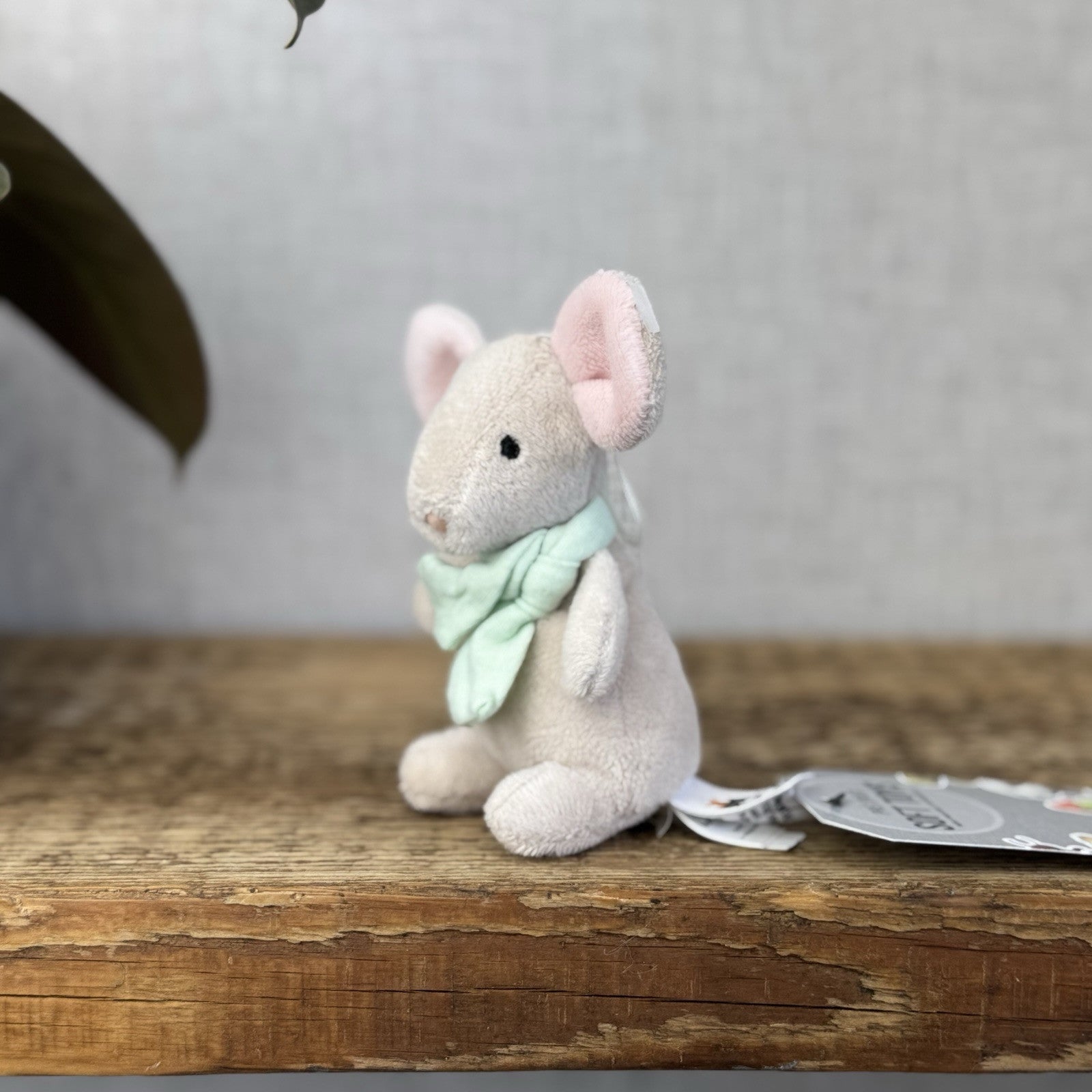 Jellycat Tiny Mouse Green - Hanging Mouse John Lewis Poppet Retired 4"
