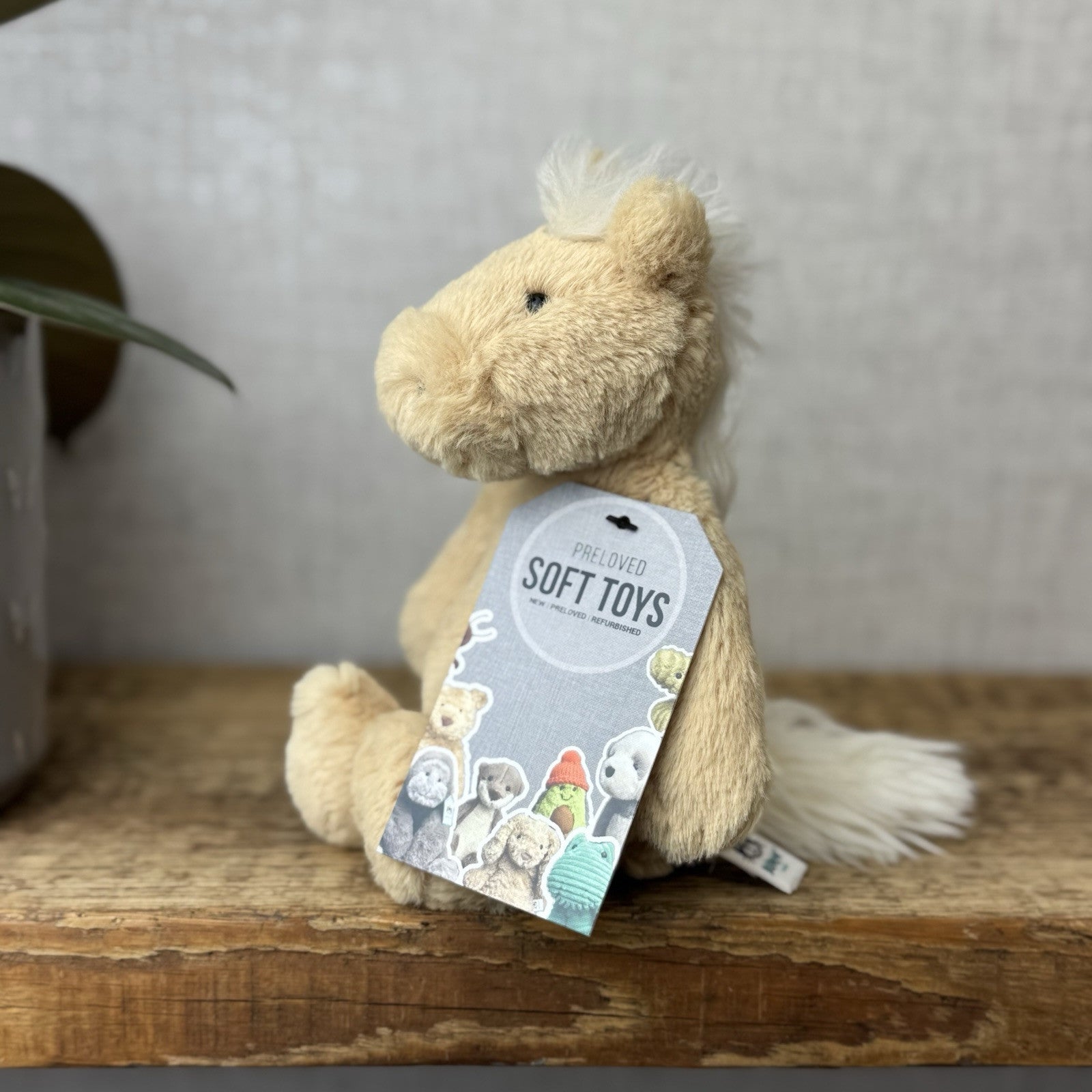 Jellycat Small Bashful Pony - Small Honey Light Brown Pony Horse Soft Toy 8