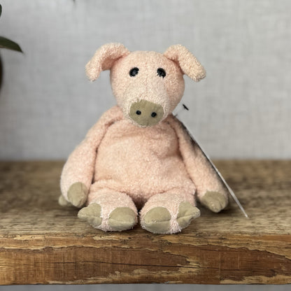 Jellycat Baby Bunglie Pig - Tiny Bunglie Pink Pig Vintage Old Collectible 7”