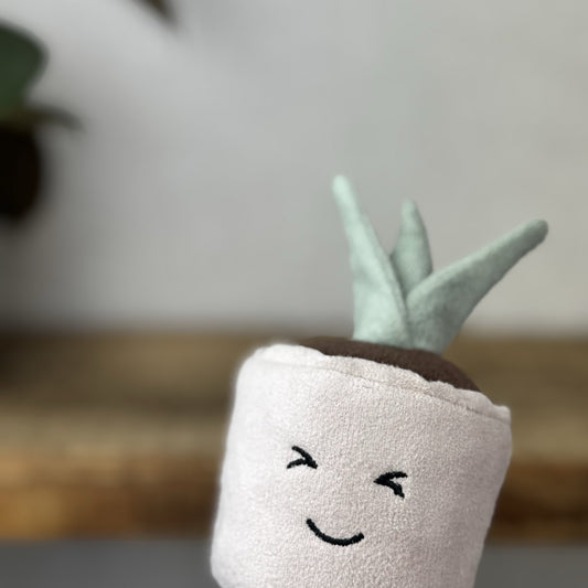 Jellycat Silly Seedling Laughing - Small Seedling Plant Pot Plush Display 4"