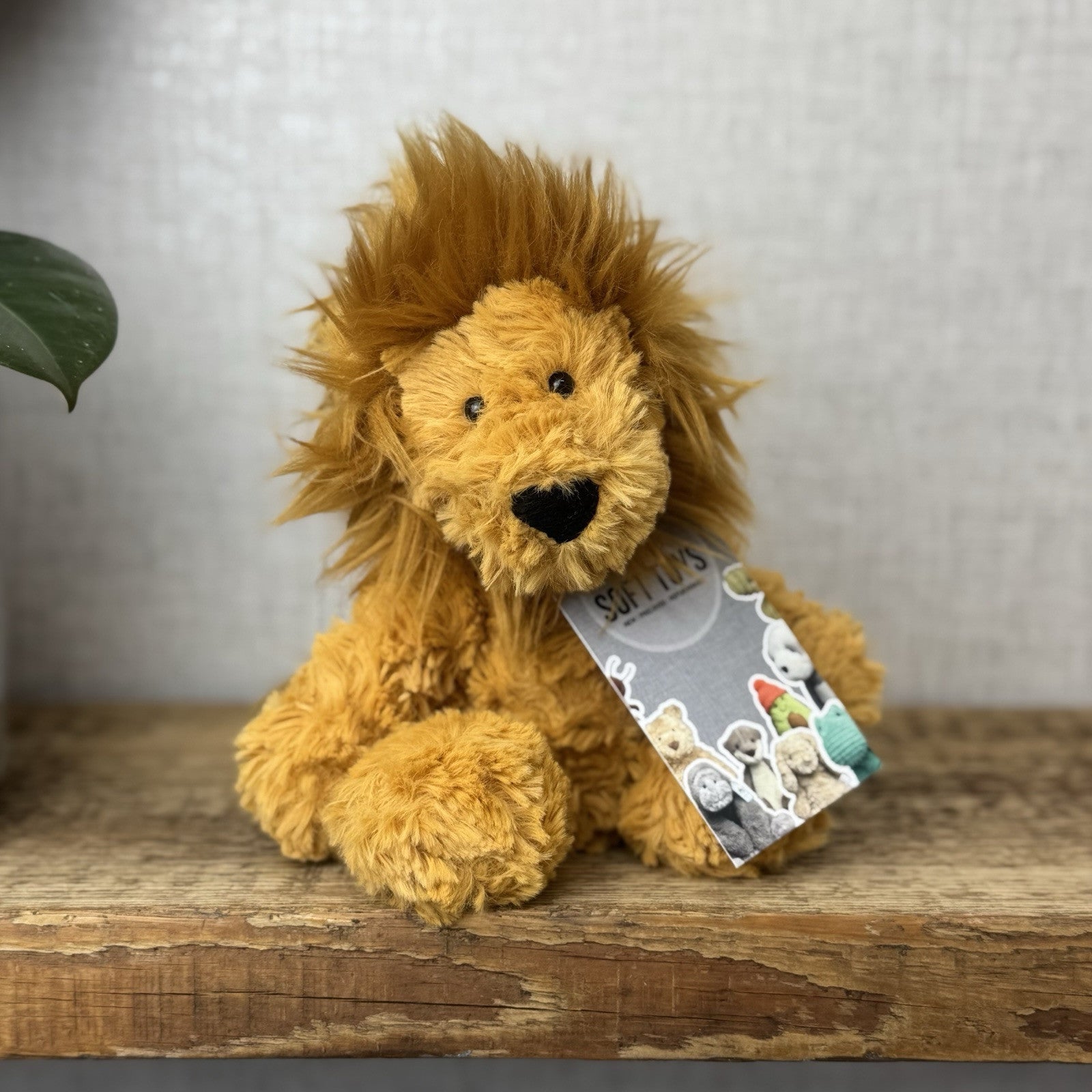 Jellycat Small Mumble Lion - Iggle Squiggle Orange Texture Jellycat Lion 9”