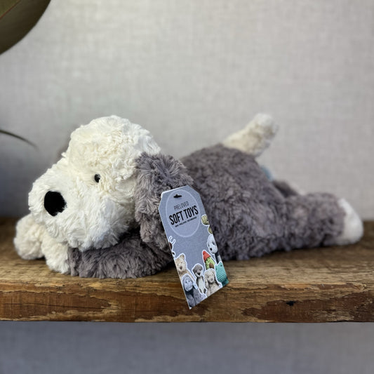 Jellycat Tumblie Sheepdog Grey & White Puppy Dog Soft Toy Plush 14” (2)