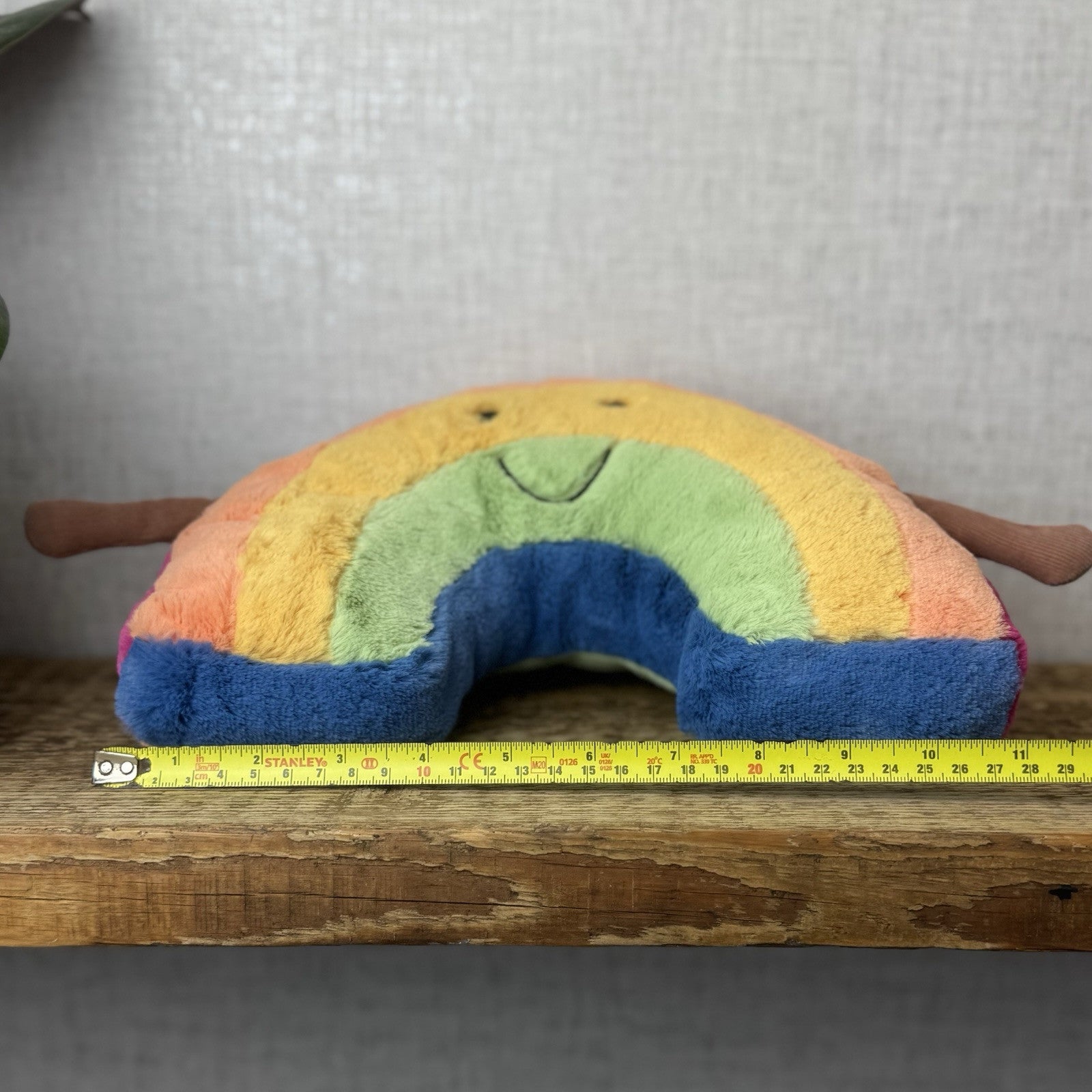 Jellycat Amuseable Rainbow - Rainbow Soft Toy Plush Beanie Smiley Rainbow 12"