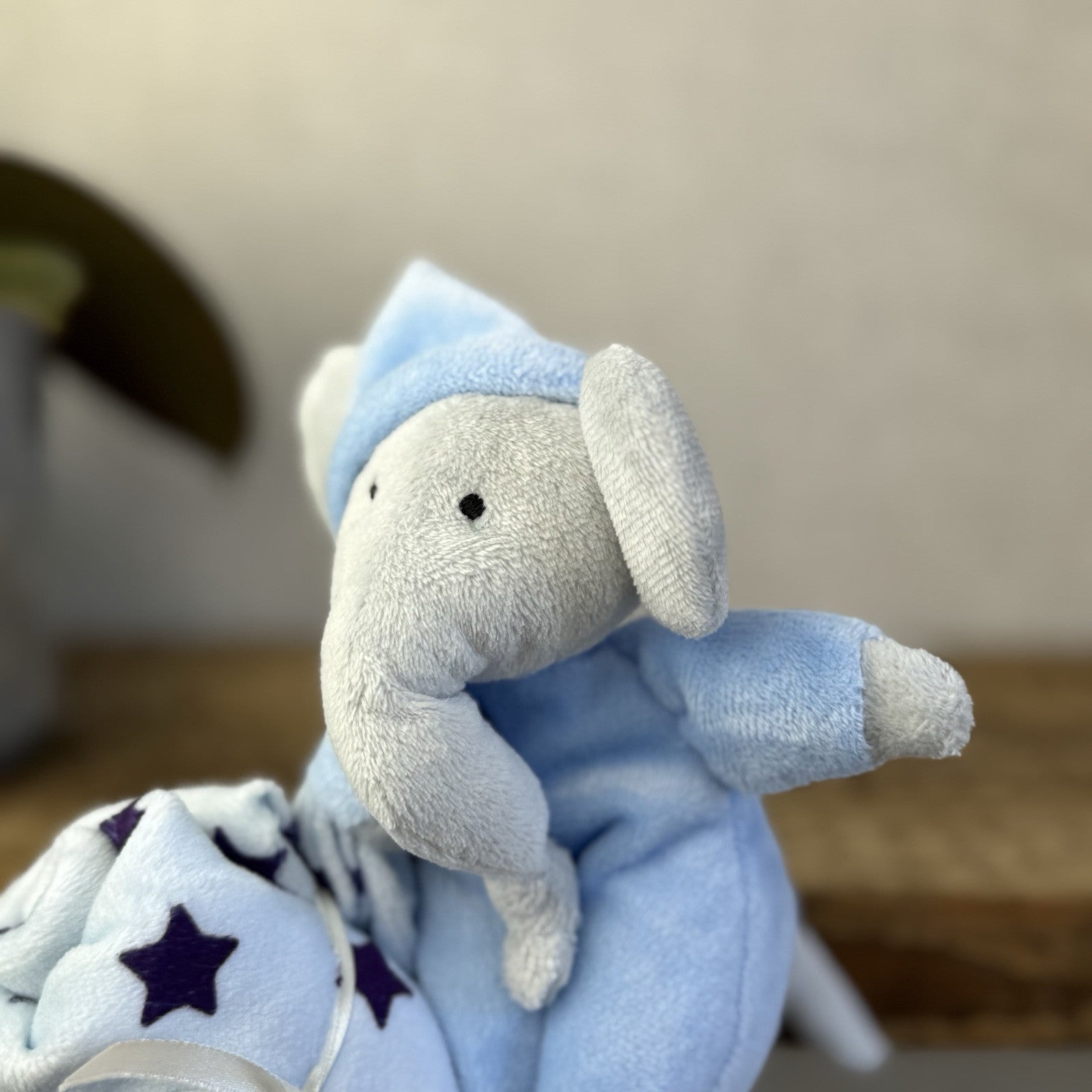 Jellycat Starry Nights Elephant Soother - Little Jellycat Stars/Blue Comforter