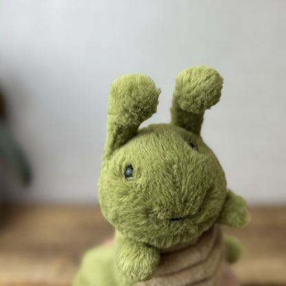 Jellycat Christopher Caterpillar Soft Toy Green Caterpillar Bug Soft Beanie 12”