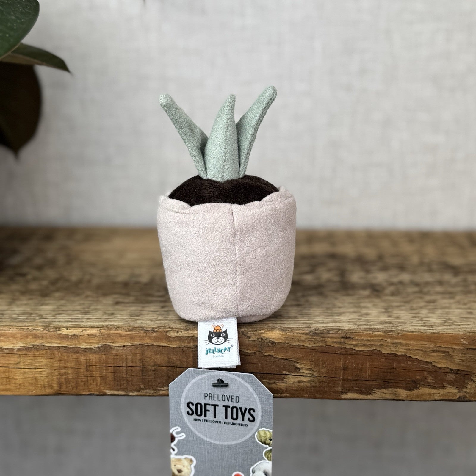 Jellycat Silly Seedling Laughing - Small Seedling Plant Pot Plush Display 4"