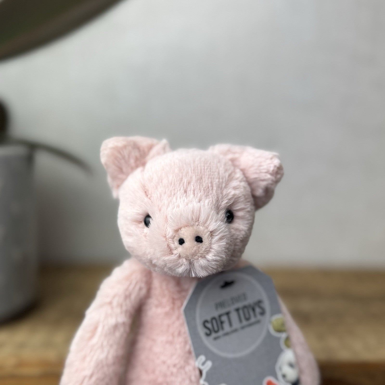 Jellycat Small Bashful Pig - Small Light Pink Piglet Beanie Soft Toy 8”