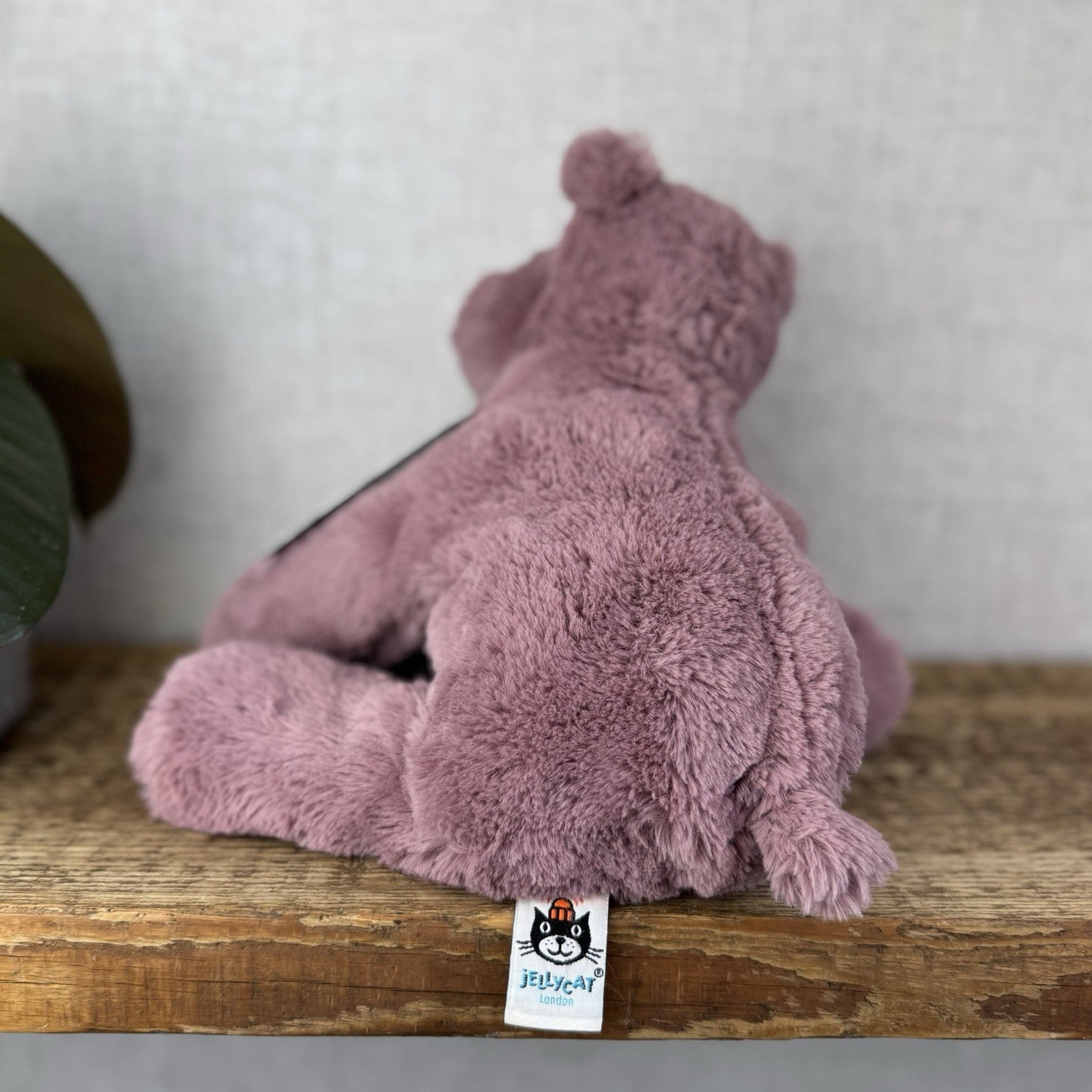 Jellycat Medium Huggady Hippo - Floppy Hippo Beanie Purple Plush Soft Toy 10"