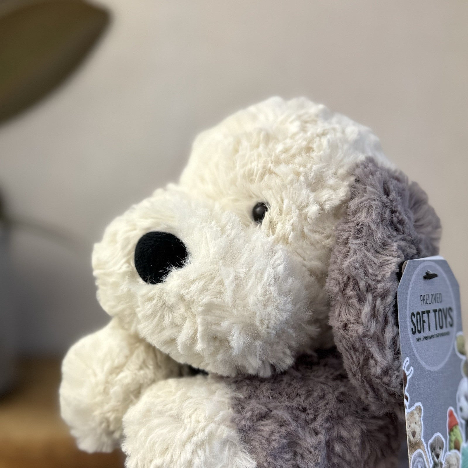 Jellycat Tumblie Sheepdog Grey & White Puppy Dog Soft Toy Plush 14” (2)