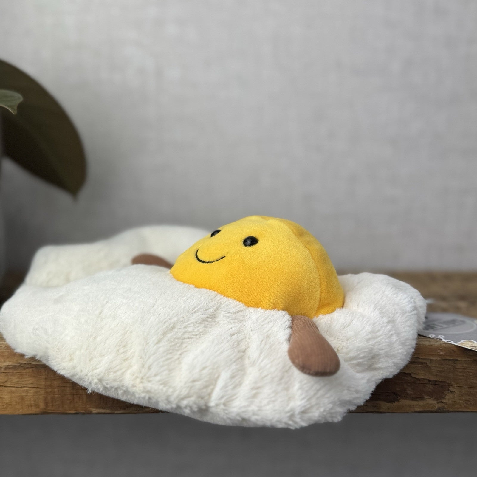 Jellycat Amuseable Fried Egg - Retired Egg Soft Toy Food Beanie Novelty Plush 8”
