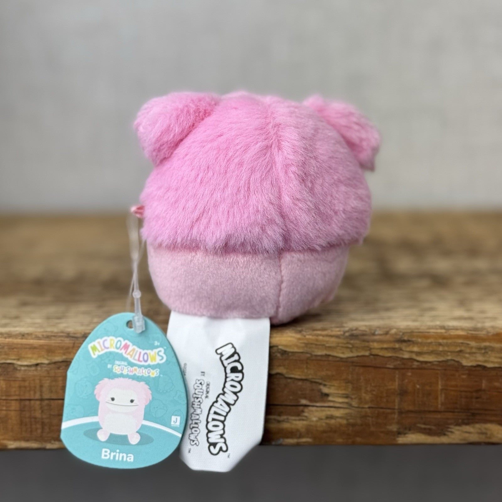 Squishmallow Micromallow Brina Pink Bigfoot New With Tags Small Yeti 2.5"