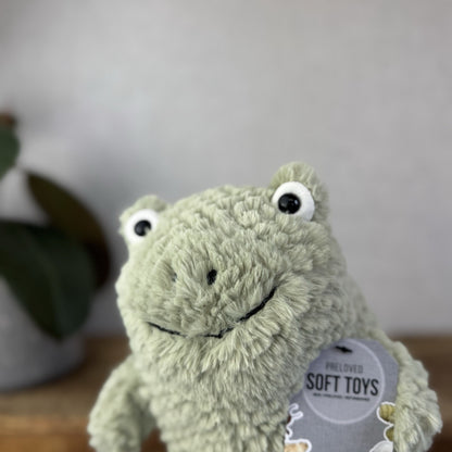 Jellycat Flumpie Frog - Jellycat Green Textured Chubby Frog Plush Beanie 8"