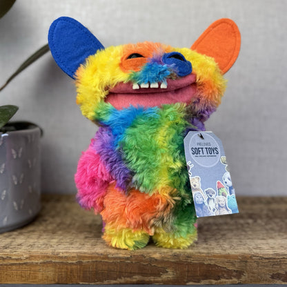 Fuggler Funny Ugly Monster - Laboratory Misfits Rainbow Grin Grin Snuggler  (2)