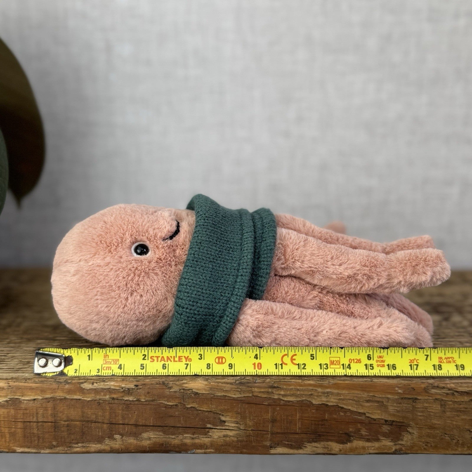Jellycat Cozy Crew Octopus - Peach Octopus Beanie In A Jumper Cute Retired  5"