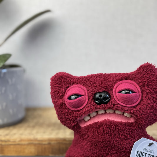 Fuggler Funny Ugly Monster - Fart Face Gnawing Terror - Farting Fuggler Red