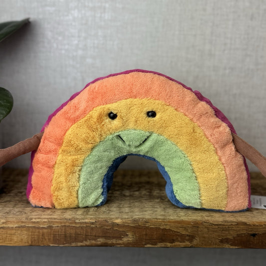Jellycat Amuseable Rainbow - Rainbow Soft Toy Plush Beanie Smiley Rainbow 12"