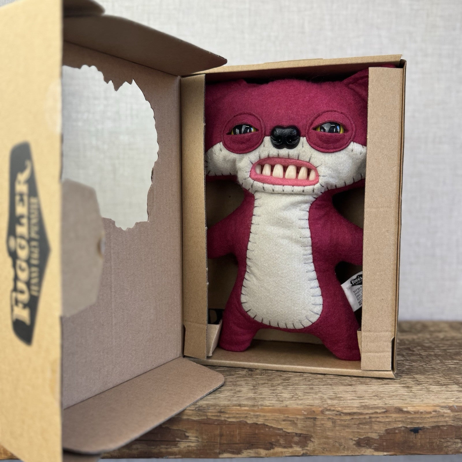 Fuggler Funny Ugly Monster - Red Suspicious Fox - Red Fox Ugly Monster - Rare