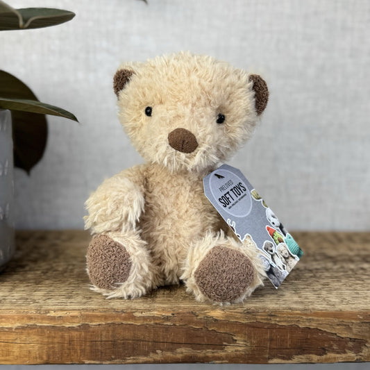 Jellycat Small Vintage Bear - Vintage Light Brown Bear Beanie Soft Toy Small 9”