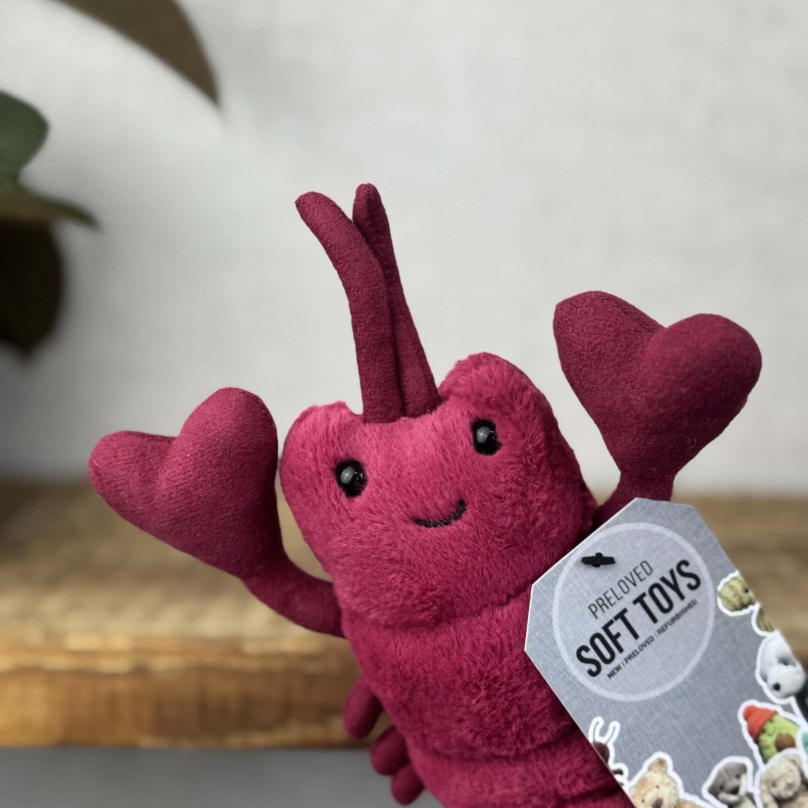 Jellycat Love Me Lobster - Red Lobster Heart Claws - Jellycat Lobster Gift 8”