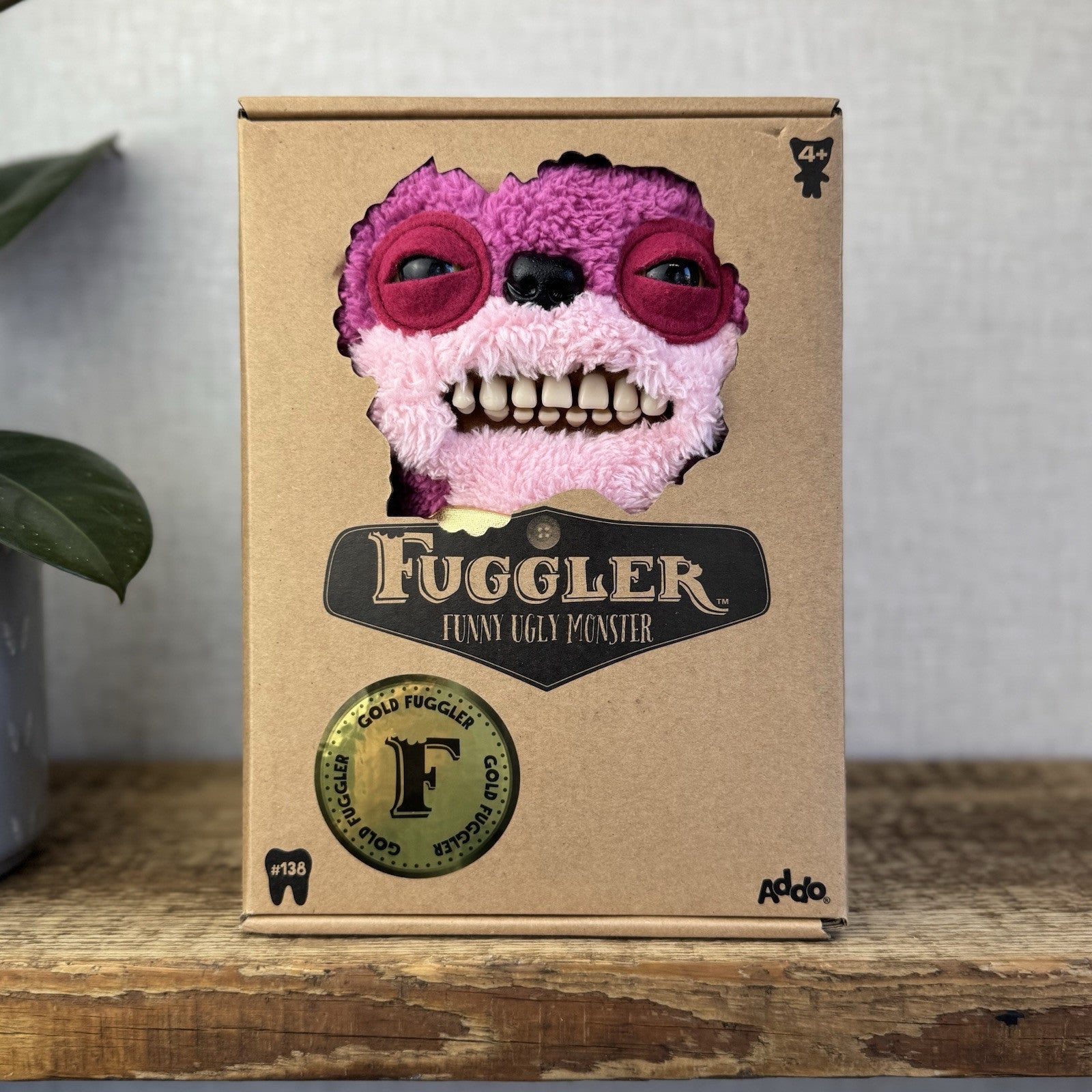 Fuggler Gold Fuggler Teddy Bear Nightmare Pink Funny Ugly Monster Bear With Box 