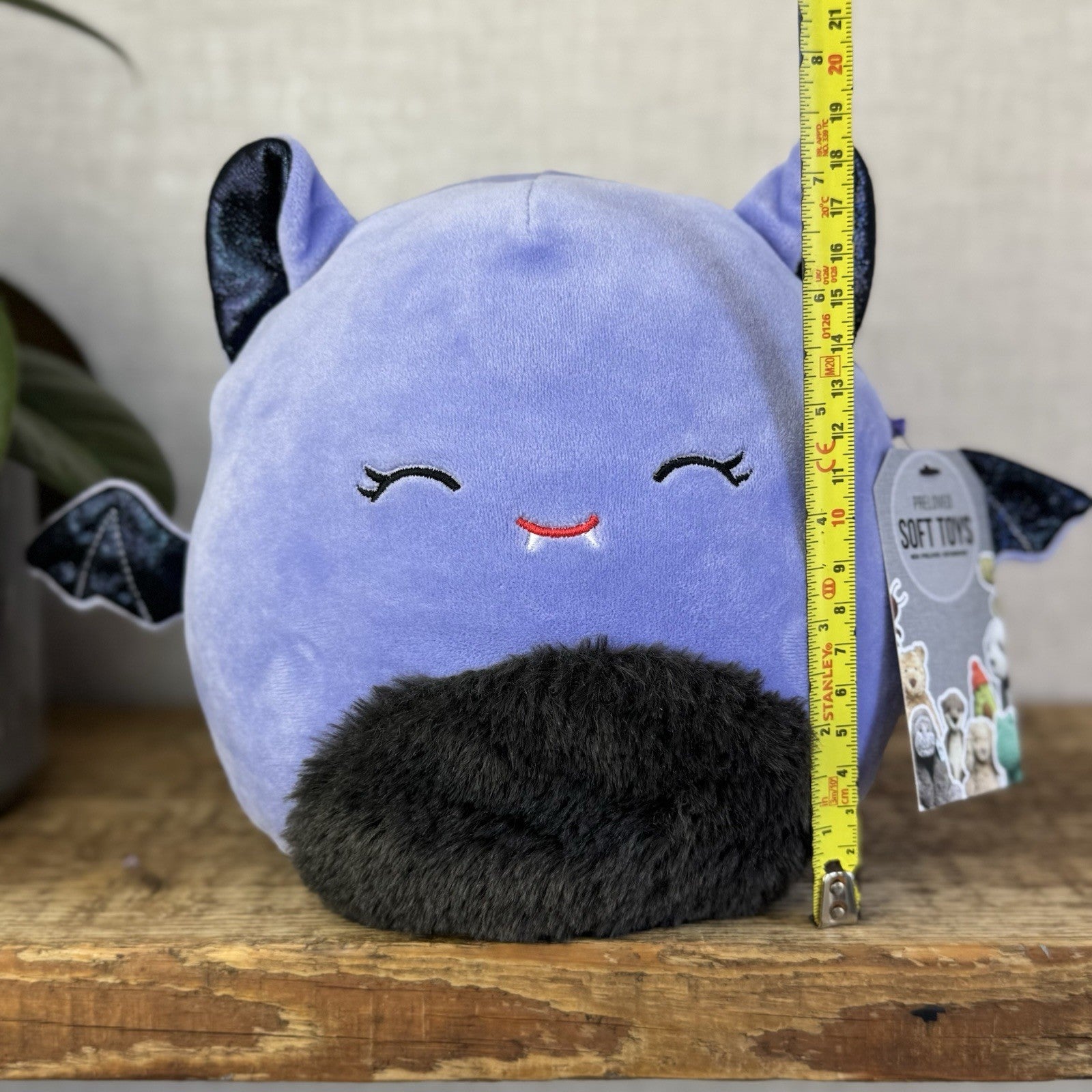 Squishmallow Jody The Purple Bat, Black/Puprle Bat Squish Small Spooky Cute 7.5"
