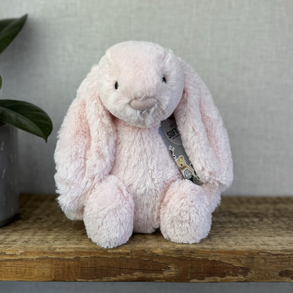 Jellycat Medium Bashful Pink Bunny - Light Pink Baby Pink Bunny Soft Toy 12” (2)