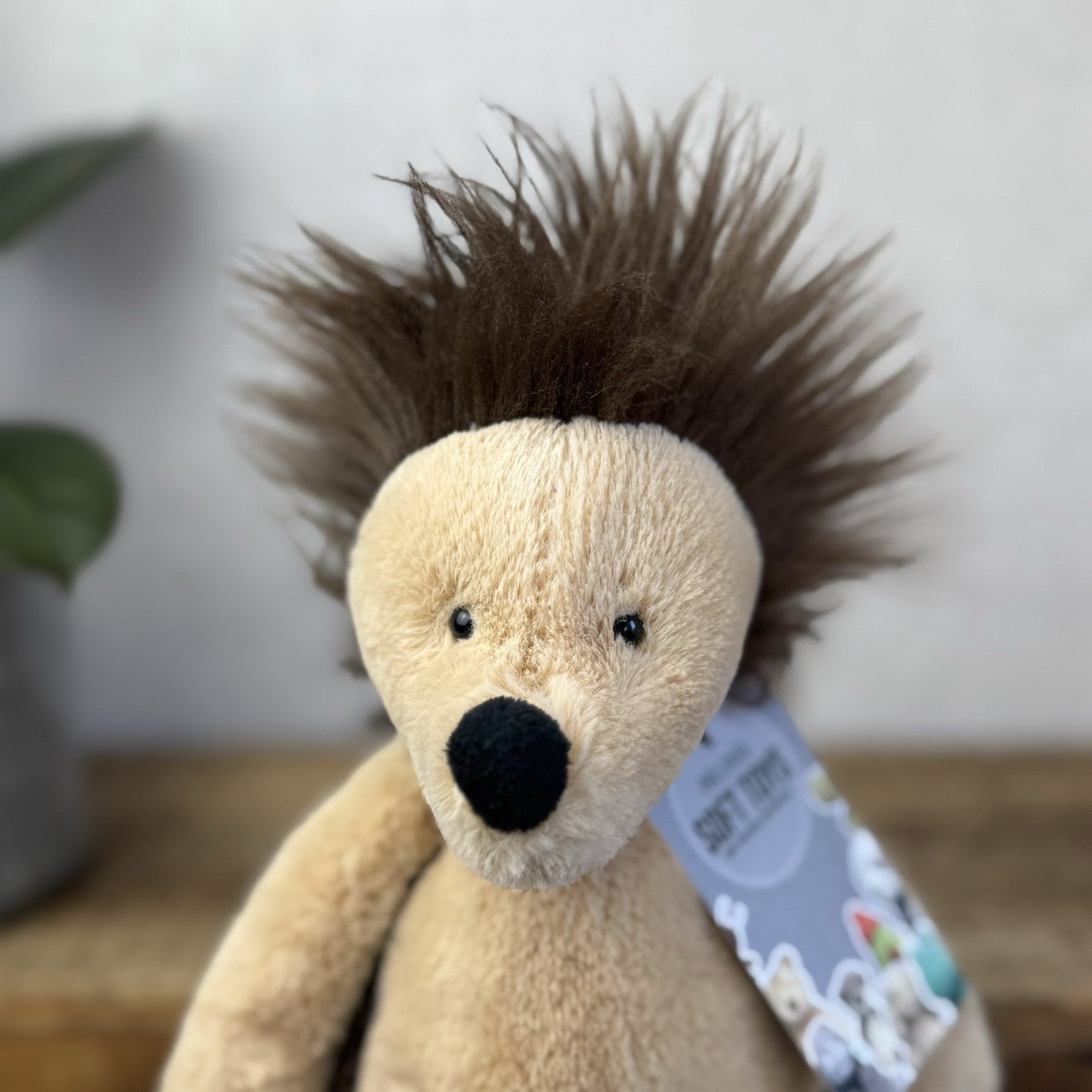 Jellycat Medium Bashful Hedgehog - Fluffy Beanie Woodland Hedgehog 12"