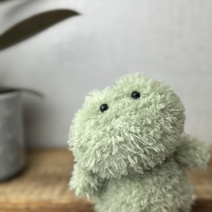 Jellycat Little Frog - Fluffy Little Frog - Light Green Frog New With Tags 8"