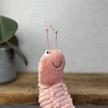 Jellycat Sheldon Shrimp Soft Toy -  Pink Prawn Sea Creature Beanie Plush 8” (#2)