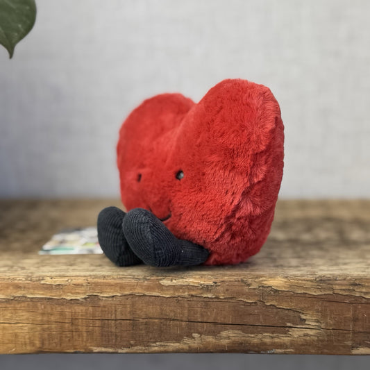 Jellycat Amuseable Red Heart - Small Heart Jellycat - Jellycat Heart - Small 4”