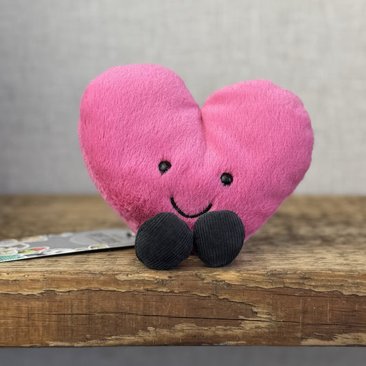 Jellycat Amuseable Pink Heart - Small Heart Jellycat - Jellycat Heart - Small 4”