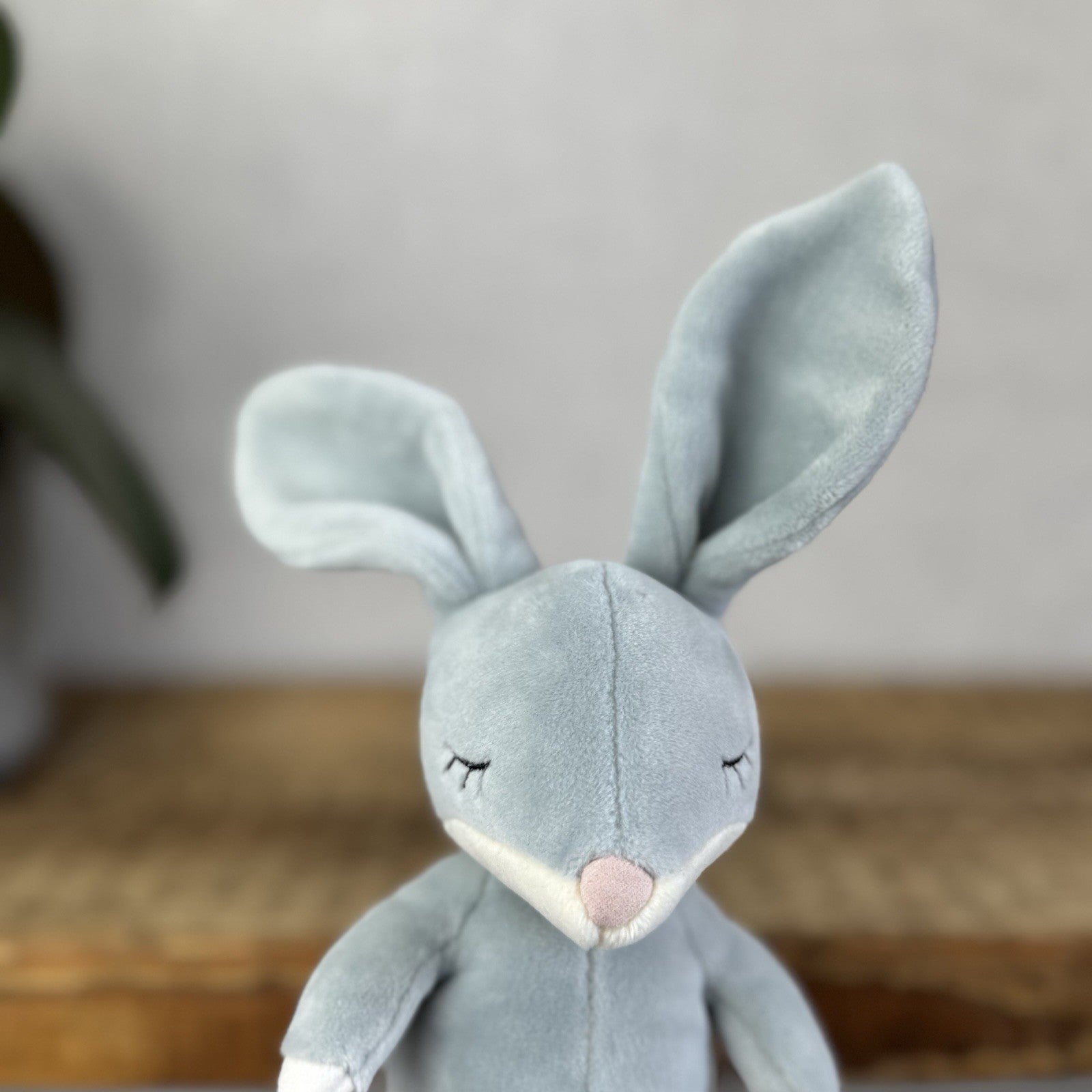 Jellycat Minikin Bunny Rabbit Grey - Tiny Small Velour Bunny Beanie Retired 6"