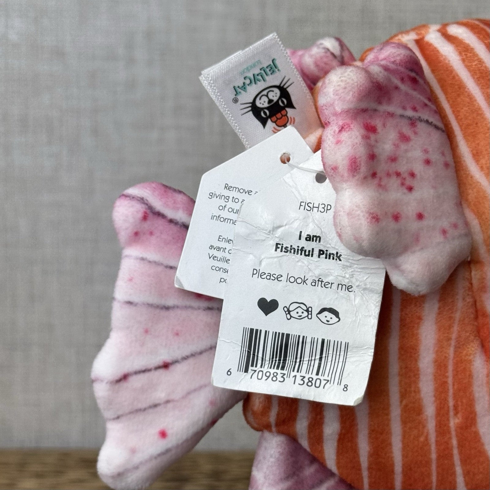 Jellycat Fishiful Pink - Pink Fish Soft Toy Beanie Small Retired With Tags 6”