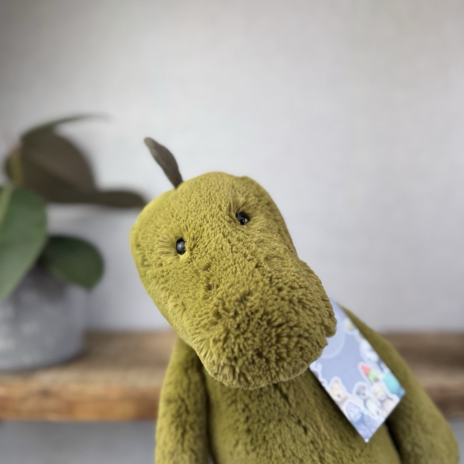 Jellycat Large Bashful Dinosaur - Large Dark Green Dinosaur Retired 16"