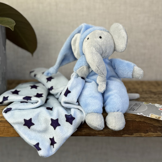 Jellycat Starry Nights Elephant Soother - Little Jellycat Stars/Blue Comforter