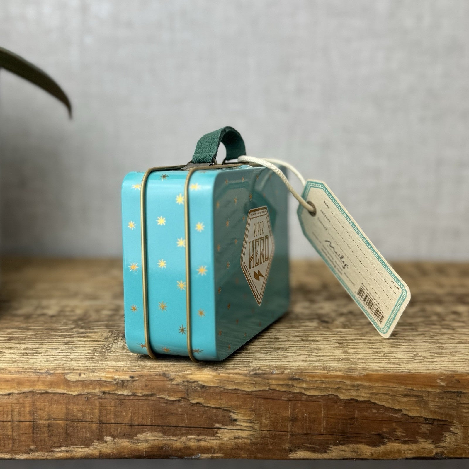 Maileg Superhero In Suitcase - Old Style Retired Superhero Mouse 2017
