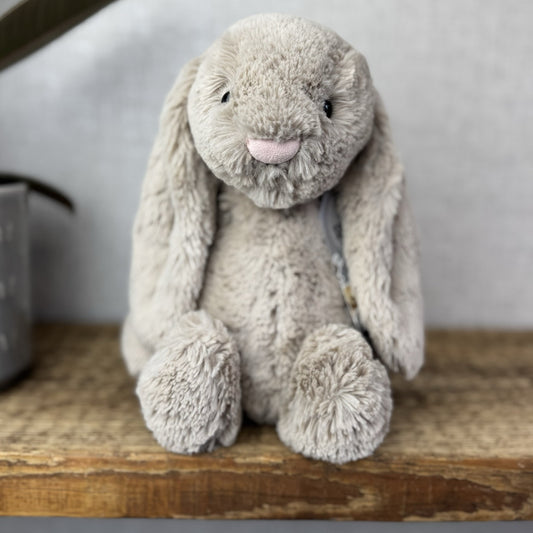 Jellycat Medium Bashful Beige Bunny - Light Brown Bunny Soft Toy Beanie 12” (3)