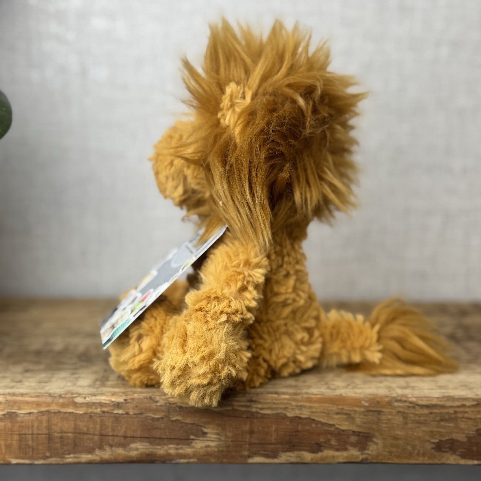 Jellycat Small Mumble Lion - Iggle Squiggle Orange Texture Jellycat Lion 9”