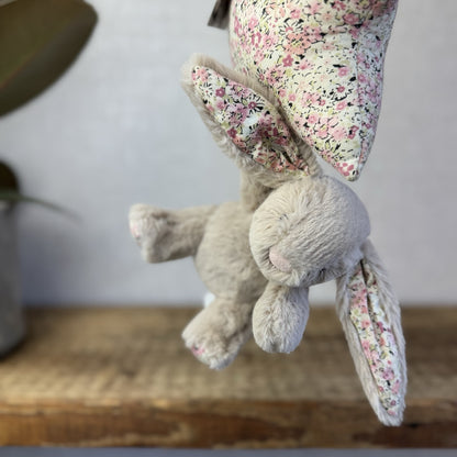Jellycat Blossom Beau Beige Bunny Rabbit Musical Star Pull Soft Plush Toy NWOT